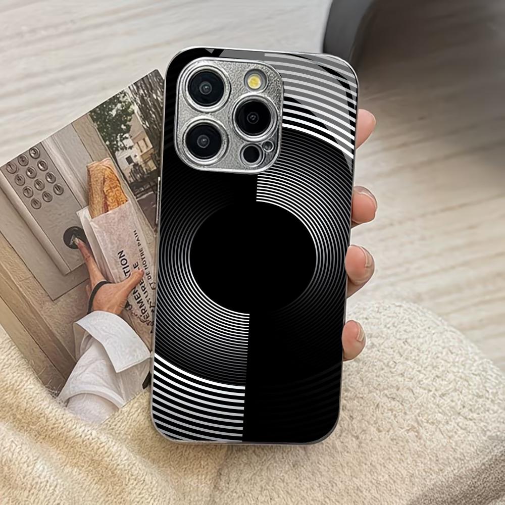 Spiral black hole fashion phone cases carcasa Smartphone Glass Phone Case for iPhone 17 16 15 14 13 12 11pm Pro Plus fundas