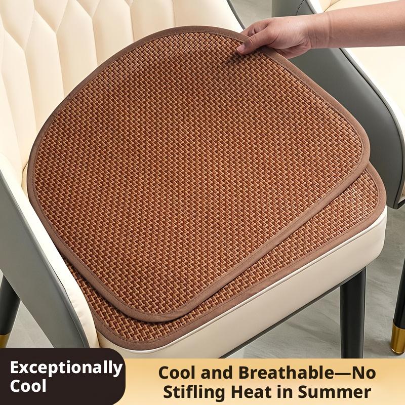 Ice Rattan Breathable Cool Cushion, Non-slip Sweat Resistant Chair Mat, Universal Summer Cooling Seat Pad for Home Office Car