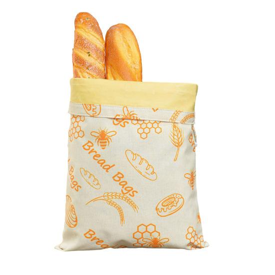 Bread Bag Large Beeswax Lining And Cotton Natural Bread Storage Bag Keeps Bread Fresh Longer Breathable Moisture Barrier Reusable Bread G