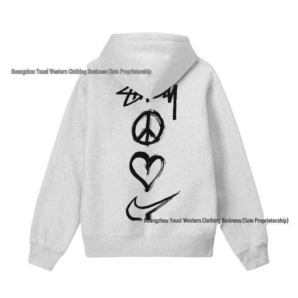 Studijní stahovací pánská mikina s kapucí West Maoquan - Vysoce kvalitní těžký bavlněný svetr 700 g, Pár styl