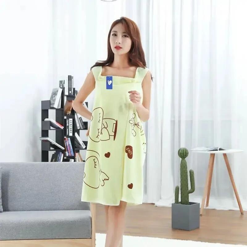

Wearable Bath Towel Love Rabbit Design, Thickened Absorbent Bath Skirt for Women, Adjustable Chest Wrap Towel for Sauna, Soft бежевый