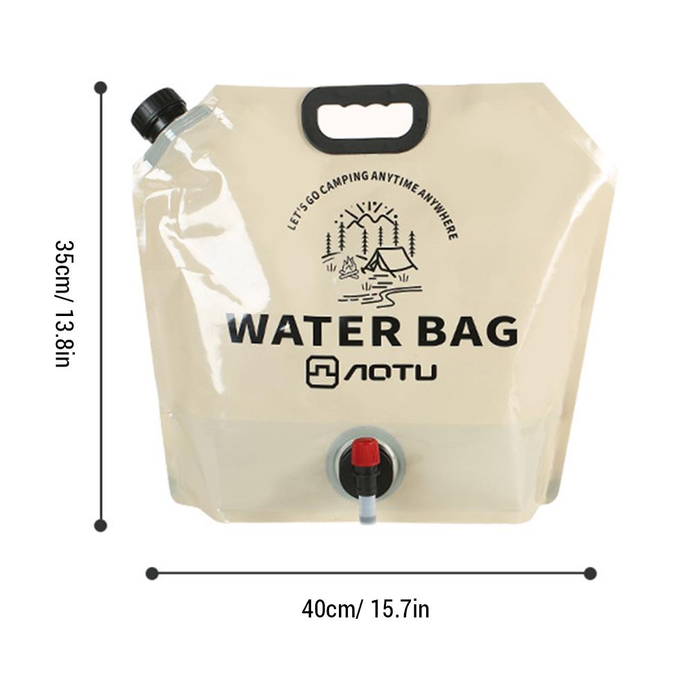 9L Collapsible Water Container Bag with Spigot Folding Water Jug for Camping Hiking