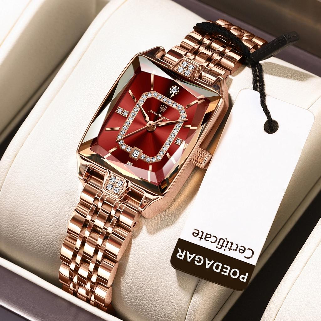 Luxury Watch For Woman Waterproof Calendar High Quality Ladies Watch Stainless Steel Quartz Women's Watches Elegant
