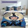 3pcs Coraline Duvet Cover Set, Includes 1 Duvet Cover and 2 Pillowcases,Skin-Friendly&Comfortable Fabric,Suitable Bedding Sets