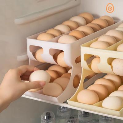 Yousheng Multi-layer Slide Egg Storage Box Ladder Style Egg Box Large Capacity Automatic Rolling Refrigerator Egg Tray Organizer