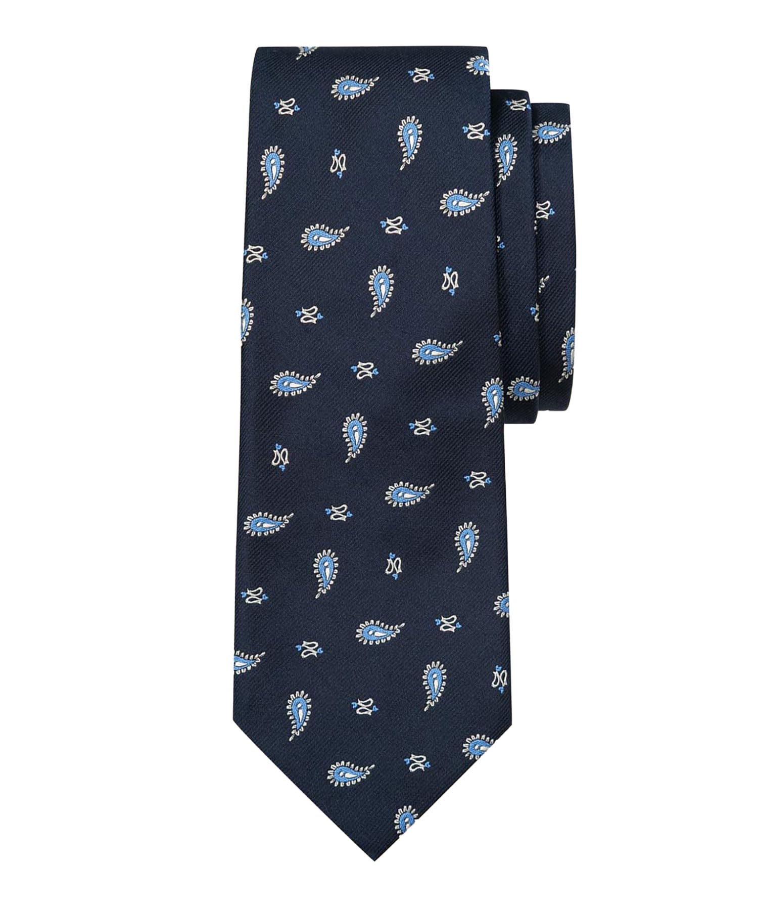 [Brooks Brothers] Brooks Brothers Silk Assortment Paisley Jacquard Tie 330001703 Navy ONE SIZE