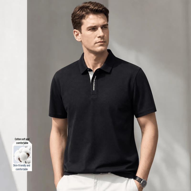 VEE KELLEN Men's Mercerized Cotton Polo T-Shirt