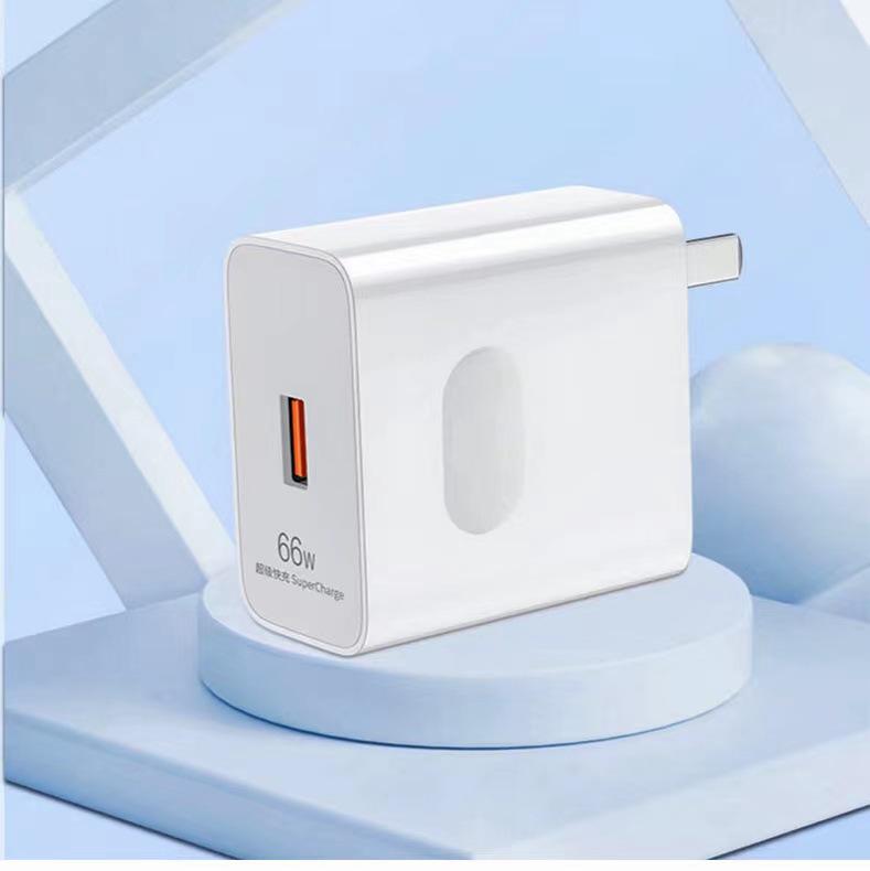 Apple & Huawei 66W Fast Charger Set with 6A Cable, 3C Certified