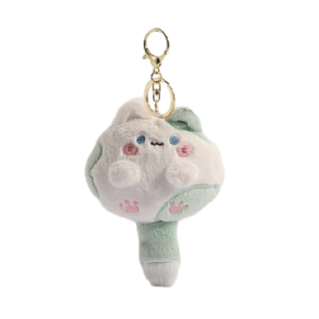Plush Squeaking Pendant Stuffed Cat Doll Keychain Lovely Key Rings Birthday Gift Accessory for Students and Anime Fans