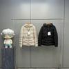 Autumn and Winter Mengjia New Small Gold Buckle Ribs Drawstring Waist Hooded Down Jacket To Keep Warm European and American Style Mengjia