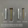 Carbon Steel Serrated Expansion Screws, Concrete Wall Anchors Plug Bolt, Heavy Duty Hardware Fasteners for Home Building Wall Renovation Installation