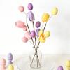Påskäggspicks Vårens konstgjorda tulpanblomstjälk med ägg Blomsterarrangemang för hemvasfyllning bordsdekoration