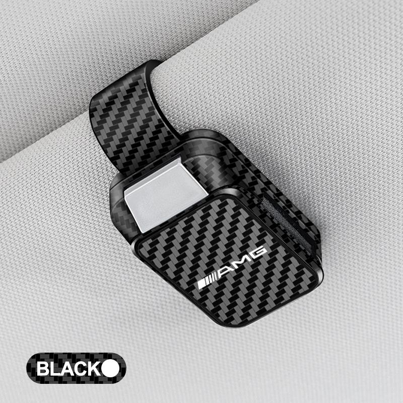 

GLC GLB Carbon Fibre Car Sun Visor Glasses Clip Sunglasses Bracket For Mercedes Benz AMG Class A W222 W204 W214 CLS CLE CLA Acc