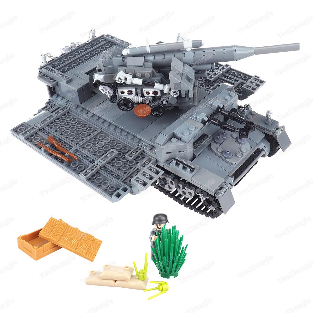Panzerwelt Blitzkrieg Pz.Sfl. IVc Baustein WW2 Militärfiguren Waffen Zerstörer Panzer Fahrzeug Szene Modell Geschenk Jungen Spielzeug