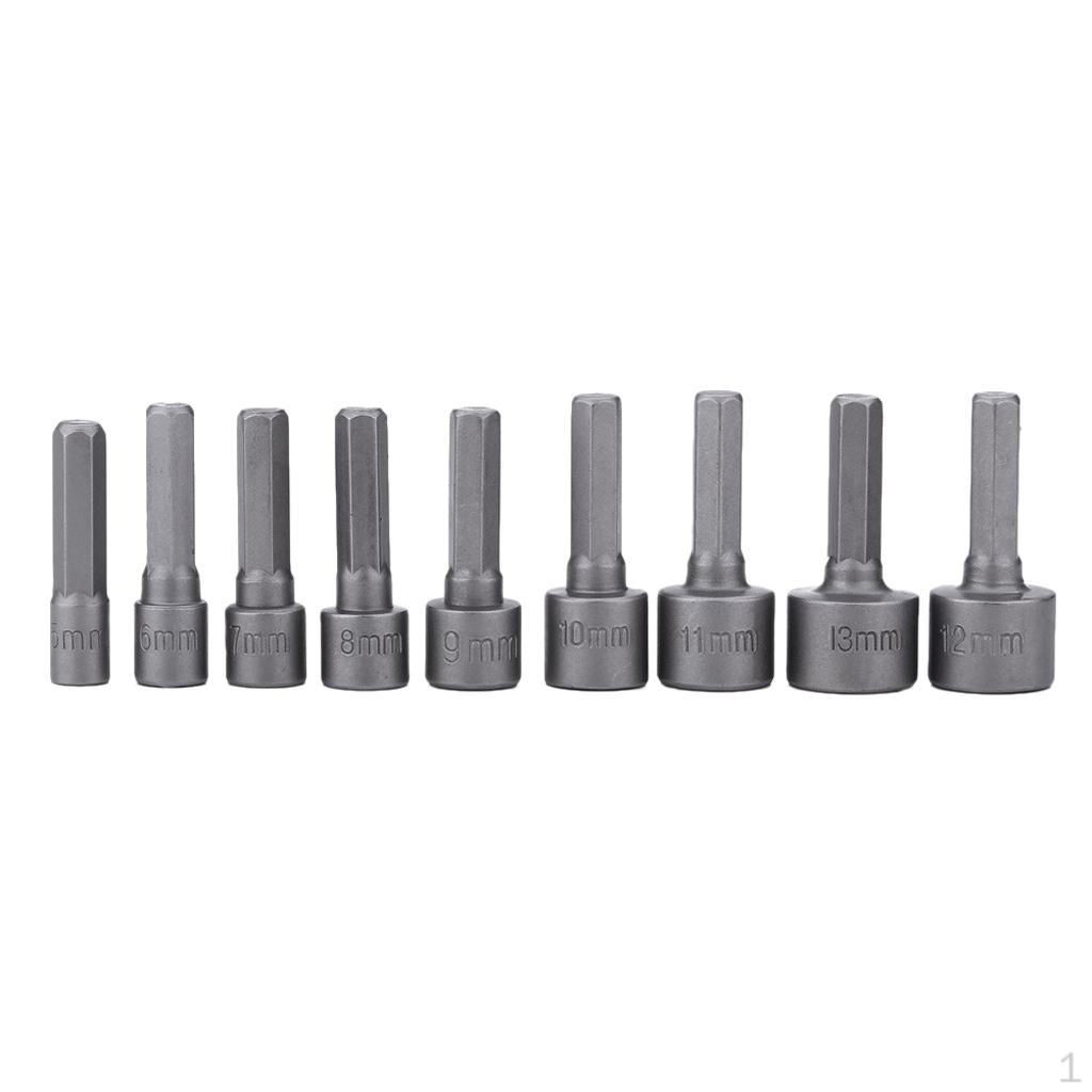9 Hex Bit Socket Set 1/ - 5mm, 6mm, 7mm, 8mm, 9mm, 10mm, 11mm, 12mm, 13mm