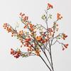Long Branches Red Berry Bouquet Simulation Decorative Autumn Fruit Artificial Flower Realistic Plastic Artificial Plants Branch
