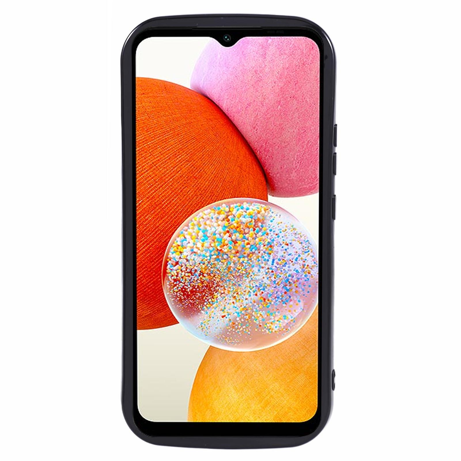 

YX Series For Samsung Galaxy A14 5G/A14 4G Case Wave Curly TPU Phone Protective Cover (Precise Cutout) Black