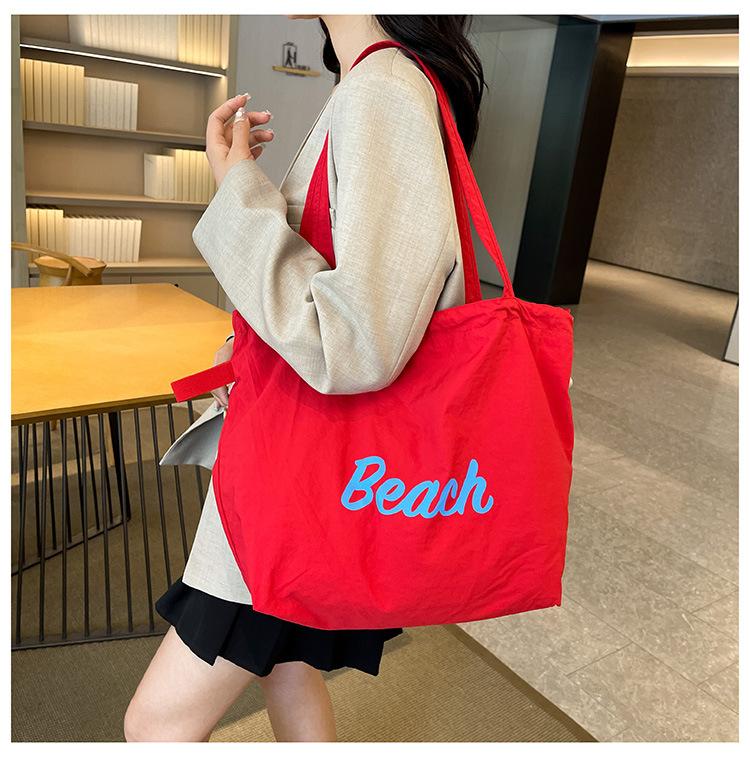 Nylon bag women's 2024 new fashionable large-capacity shoulder underarm bag versatile commuter student tote bag