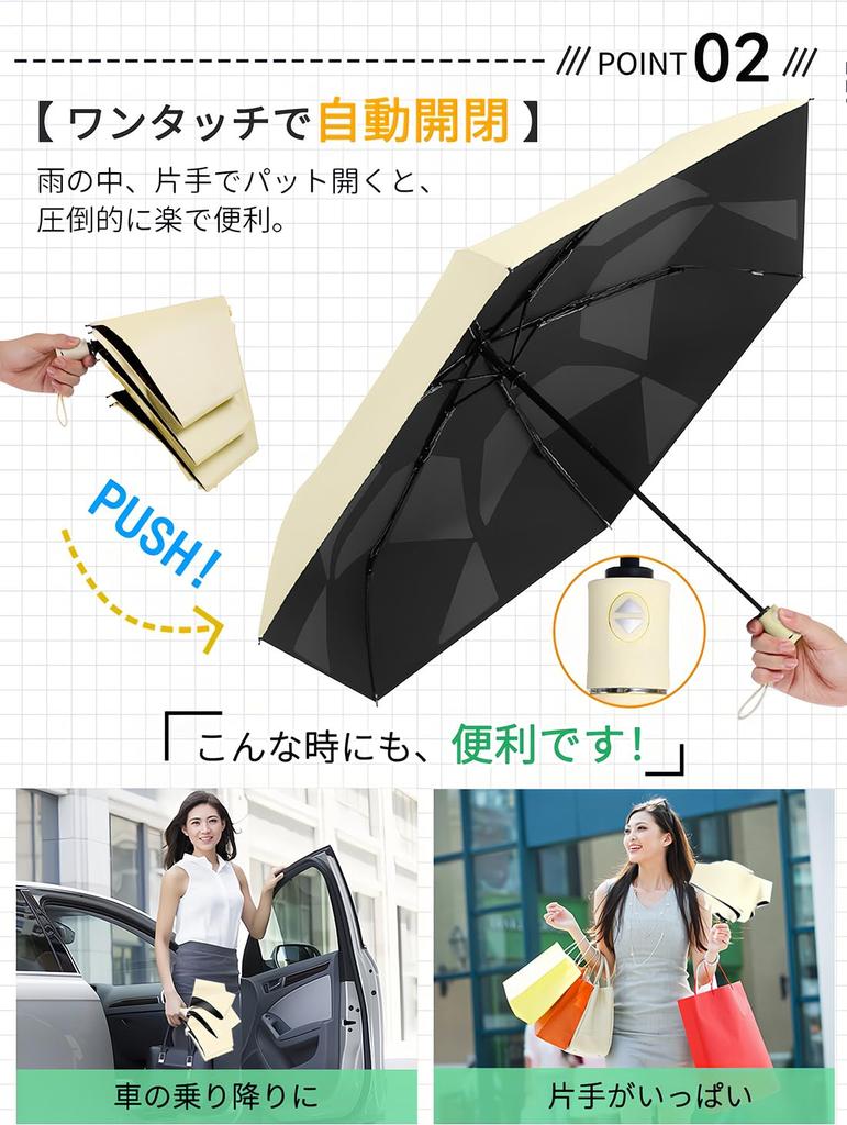 Memory Faltbarer Schirm Sonnenschirm UV-Schutz Vollständige Verdunkelung Wärmeisolierung Stark Wasserabweisend Ultraleicht Kompakt Einhandautomatik