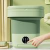 Portable Folding Laundry Machine Mini Washing Machine Clothes Washer Spin Dryer Bucket Household Travel Underwear Socks Washer