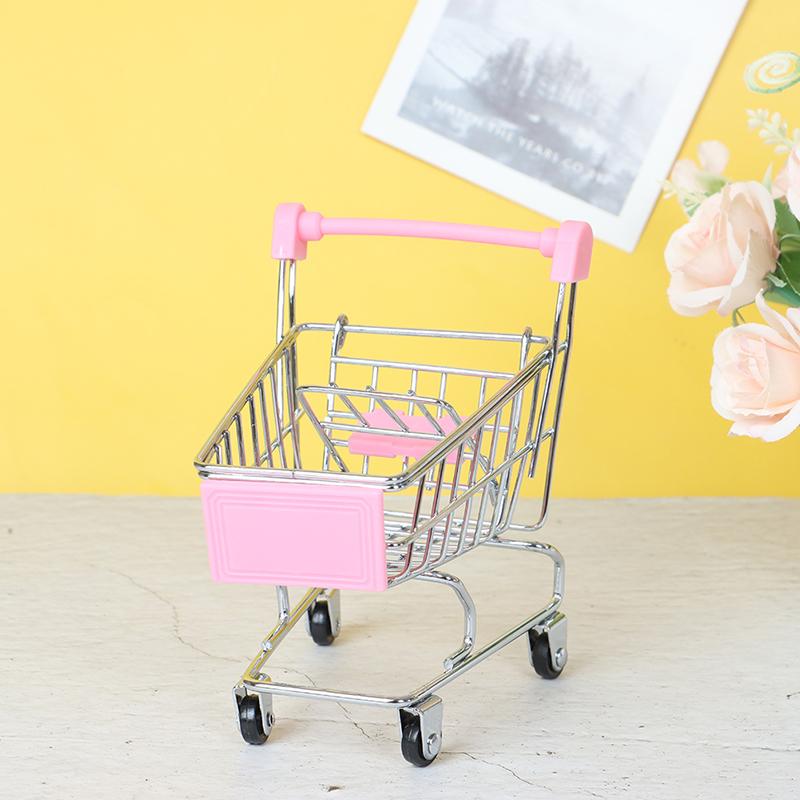 1 Pcs Mini Shopping Cart Supermarket Handcart Shopping Cart Storage Toy
