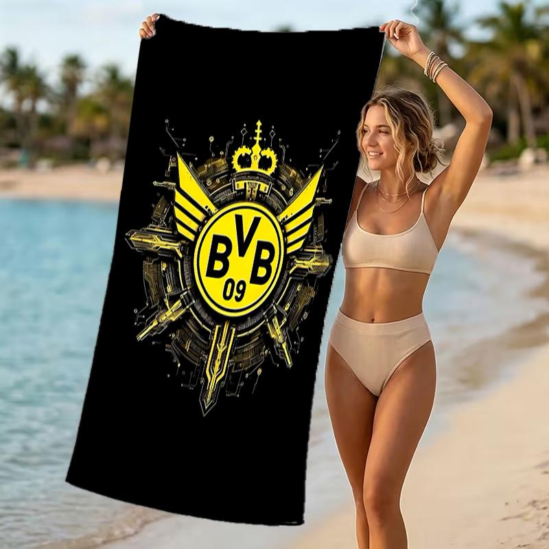 Beach Towel with Borussia Dortmund Pattern - Soft,absorbent,machine Washable Lightweight&Modern,swimming,Travel Essentials