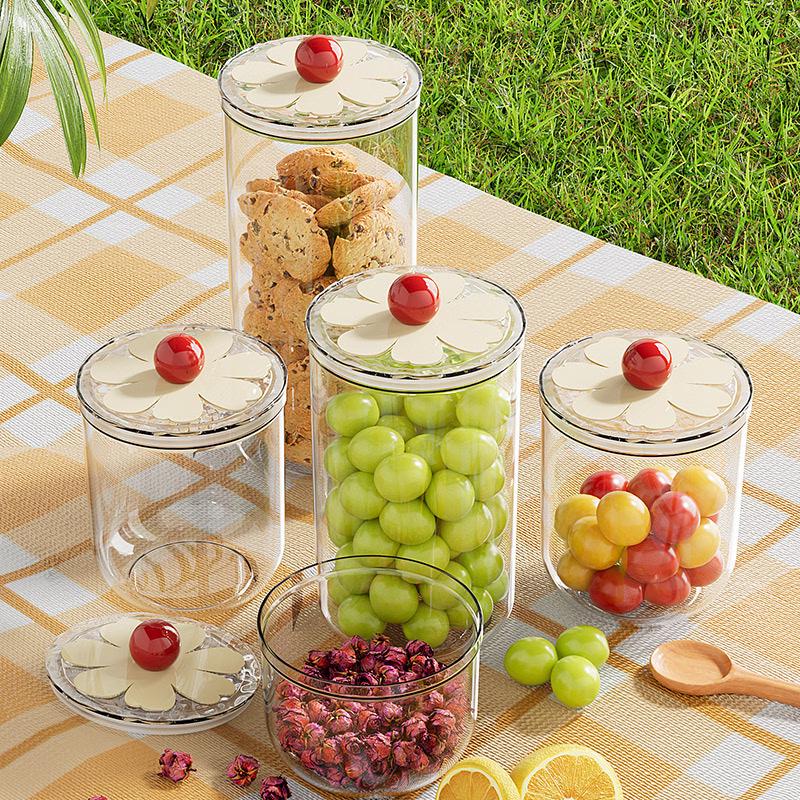

Pin Huan 900ml Round Transparent Storage Jar