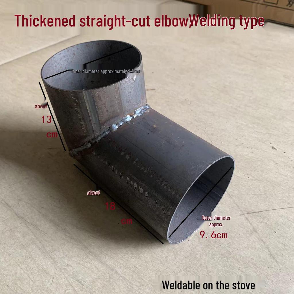 Thickened Steel Elbow for Wood Stove Smoke Outlet Bend Pipe Conversion