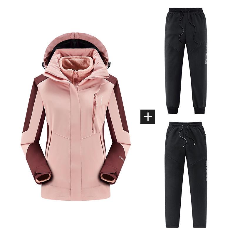 Couple's Ski Set: Men's 3-in-1 Jacket & Women's Plus-Size Waterproof Pants