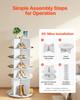 VEVOR 5 Tiers Rotating Shoe Rack Tower, 360 degrees Spinning Shoe Rack, Revolving Storage Round Carousel Display