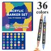 Dual Tip Acrylic Marker Pen Erasable Plastic Highlighter Art Marker for Student Study Notes Content Marking