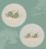 Elegant Jade Blue Water Drop Earrings - Minimalist Gold-Plated Design for Women