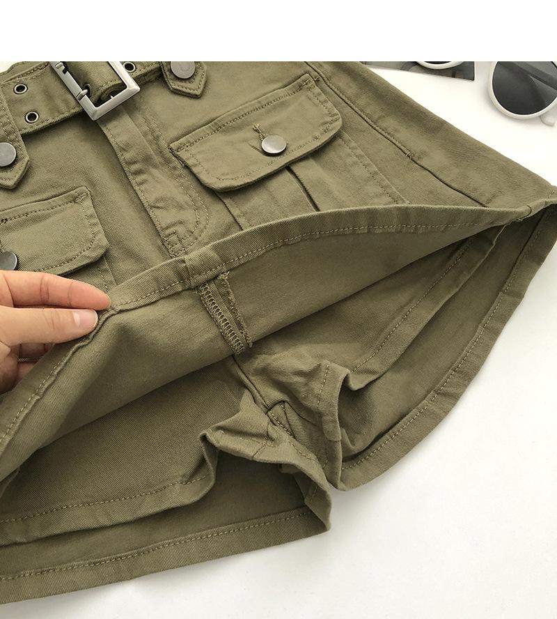 Korean Style High-Waisted A-Line Denim Skirt Pants with Belt for Women - Summer 2025 Collection