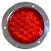 APSMOTIV Red/White/Amber 4" Round LED Trailer Tail Light White Bezels Turn Tail Brake Signal/Reverse Backup/Marker Lights Trucks Trailer RV 12V