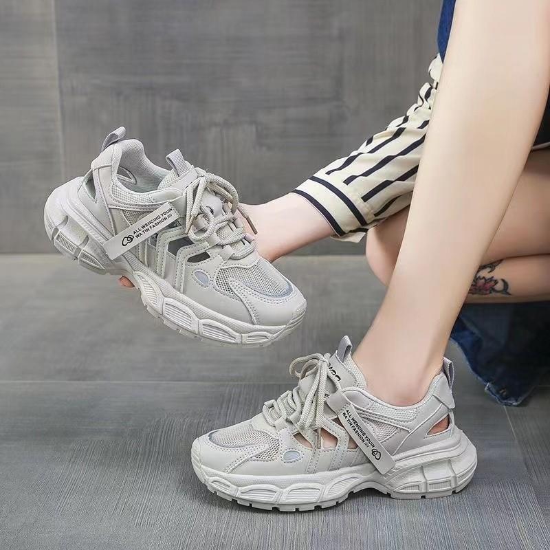 Mesh breathable dad shoes women's hole shoes new autumn hollow bag head sandals casual sports