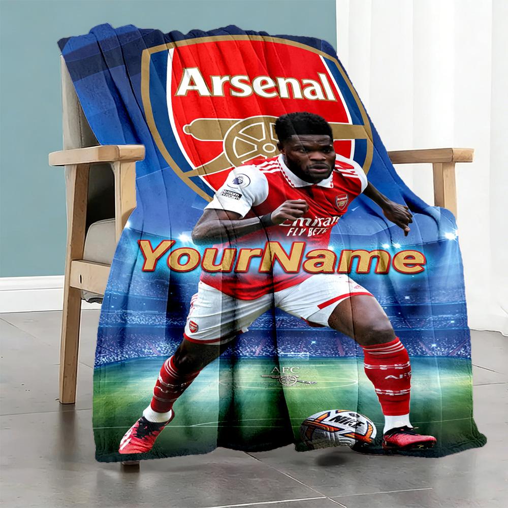 Arsenal Personalized Name Blanket Cozy Personalized Blanket Ultra-Soft Great for Office Couch Chair Sofa All-Season Use