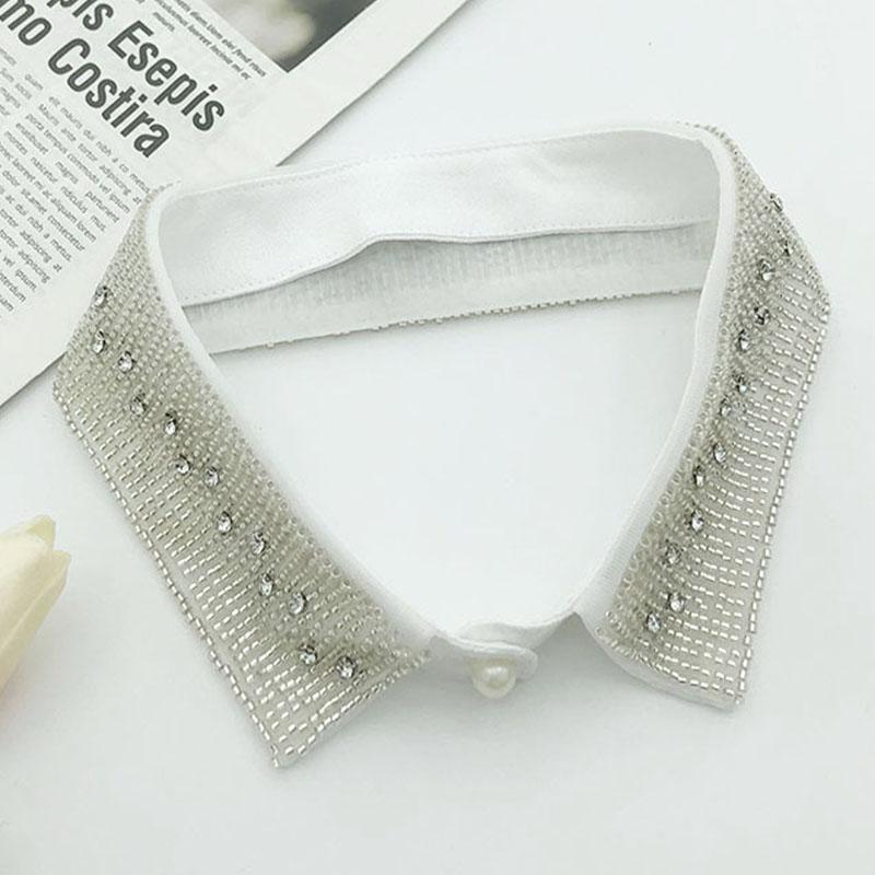 Pearl Women Shirt False Collars Crystal Removable Collar For Women Necklace Fake Collar Detachable Diamond Lacklace Nep Kraagie