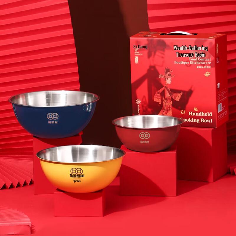 Si Gang Gathering Wealth Stainless Steel Basin Set