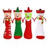 Cartoon Christmas Socks Magnetic Holding Hands Socks Cute Snowman Reindeer New Year Socks Fun Gifts for Girls Teens Birthday Holidays