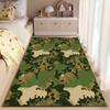 Camouflage Pattern Rug Modern Living Room Carpet Green Brown Style Suitable for use as an anti-slip for living room bedroom sofas