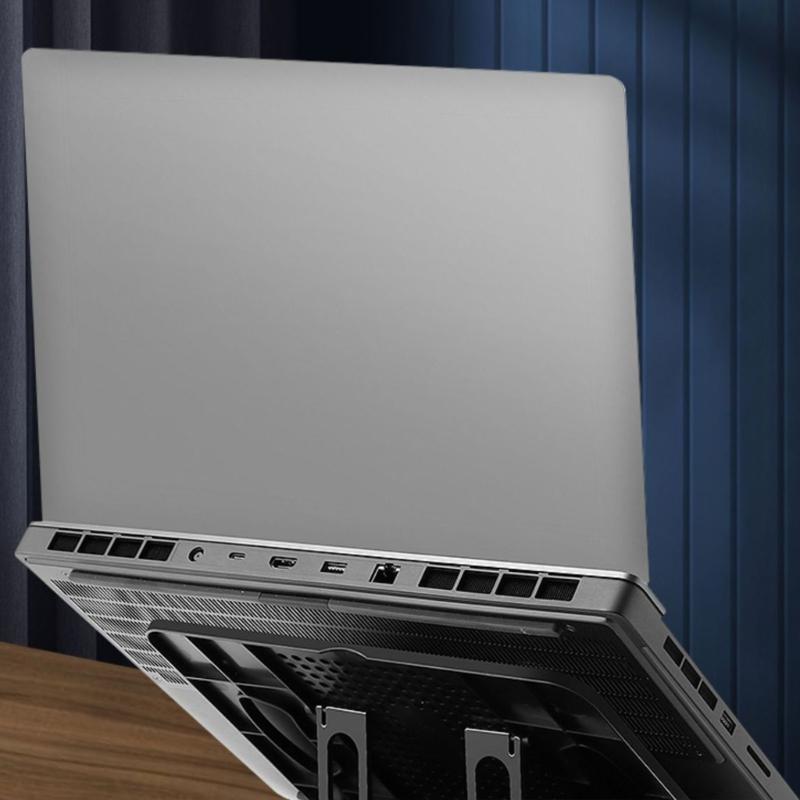 Adjustable Laptop Stand for Desk Ergonomic Laptop Bracket 360 Degree Rotating Base Foldable Notebook Computer Holder