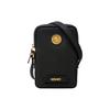 La Medusa Logo Klassische Medusa Ledertasche Herren Umhängetasche Schwarz 1006192-1A031-901B00V
