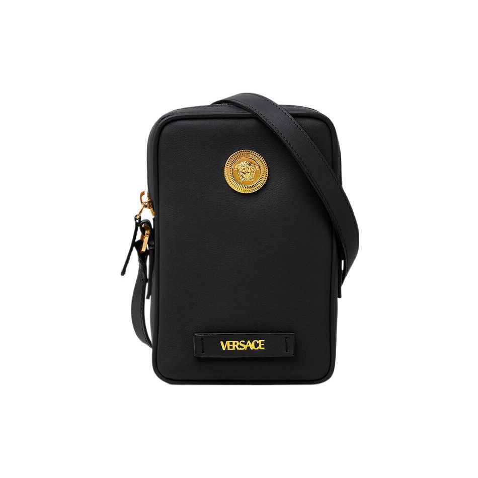 

Versace La Medusa Logo Classic Medusa Leather Shoulder Bag Men Shoulder Bag Black 1006192-1A031-901B00V Basic Set (Bag+Dust Bag)