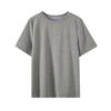 2026 summer round neck front shoulder T-shirt fat mm large size women's clothing casual slightly fat and thin short-sleeved top 134115