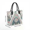  Bohemian Geometric Pattern Large Capacity Tote Casual Shoulder Bag for Daily Use