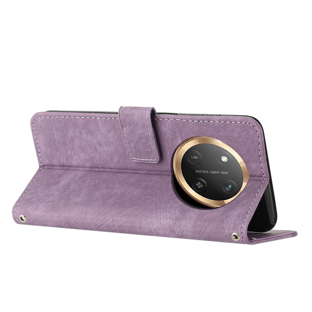 For Honor Magic7 Lite 5G/X9c 5G/X60 Pro 5G Case Imprinted Lines Leather Phone Cover Folding Stand