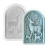 Christmas Reindeer Embossed Silicone Mold Silicone Candle Mould For Handmade Candle Soap Chocolate Holiday Decoration