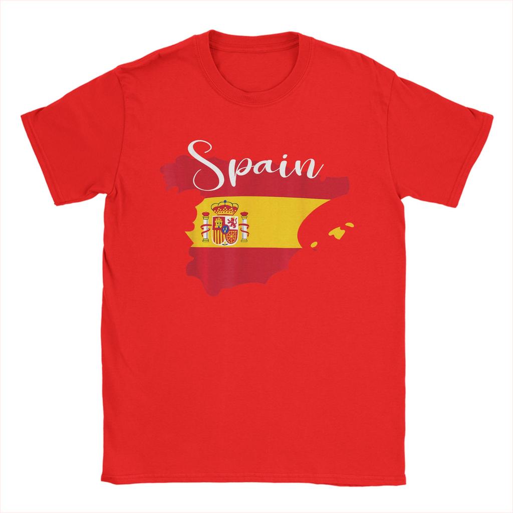 Spanish Flag T Shirt Summer Cotton T Shirts For Mens Trending Casual Tshirt Short Sleeve Awesome Tees