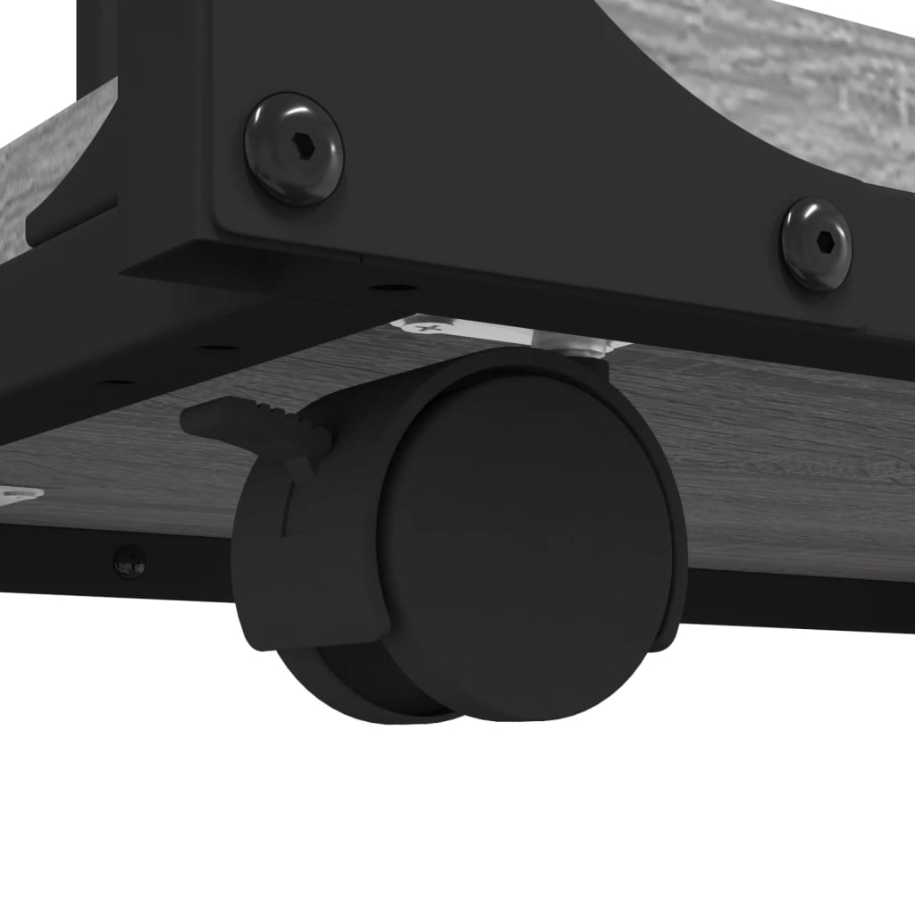 Vidaxl Side Table On Wheels, Sonoma Oak Gray, 50X35X55.5 Cm