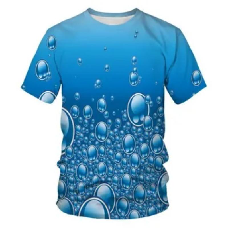 Herren 3D-gedrucktes T-Shirt Übergroß Locker sitzend Herren Retro Modisches Kurzarm-Oberteil Lustige Muster Bequemes T-Shirt